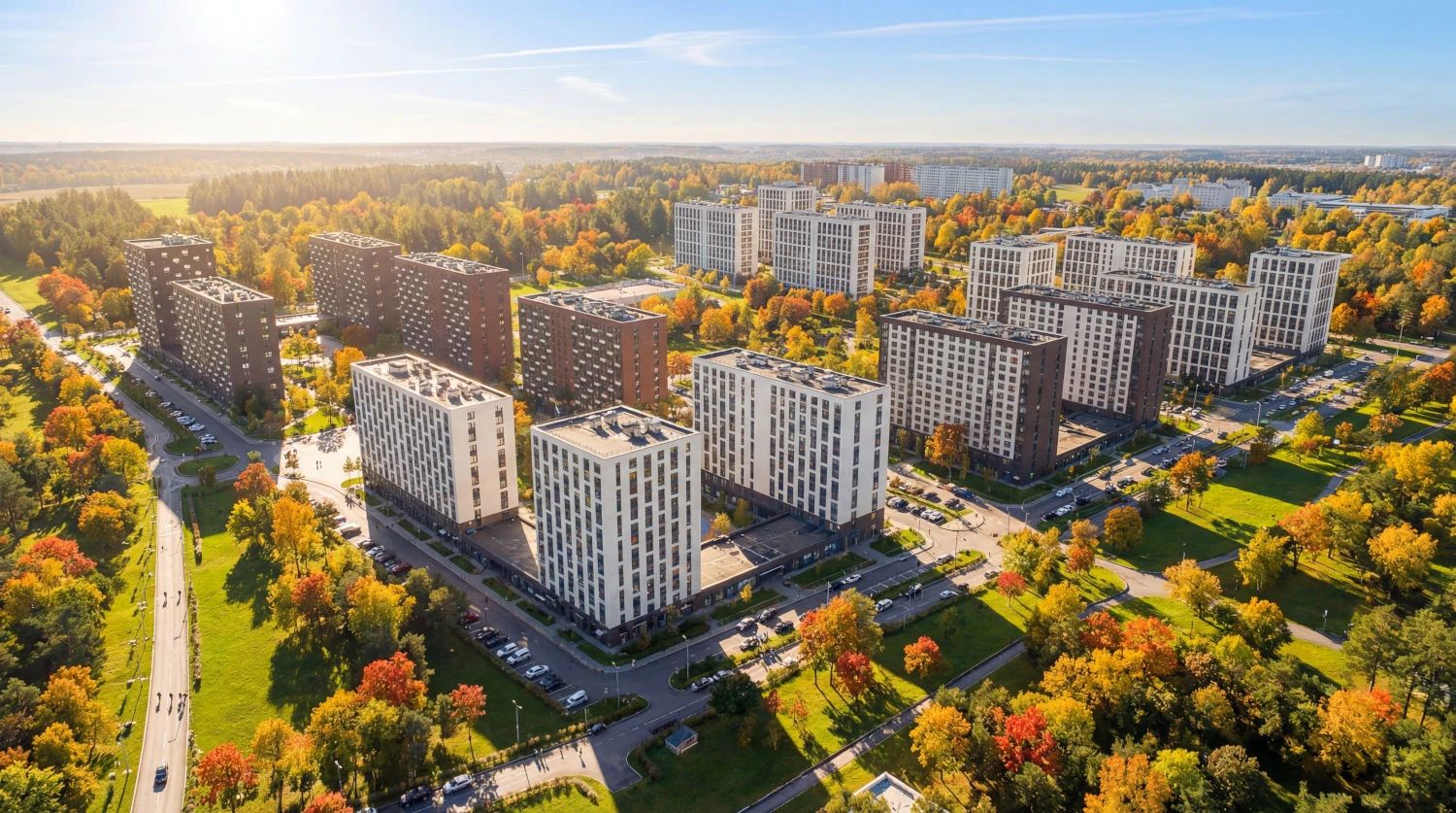 ЖК «Центральный квартал», Луганск — панорама застройки, рендер